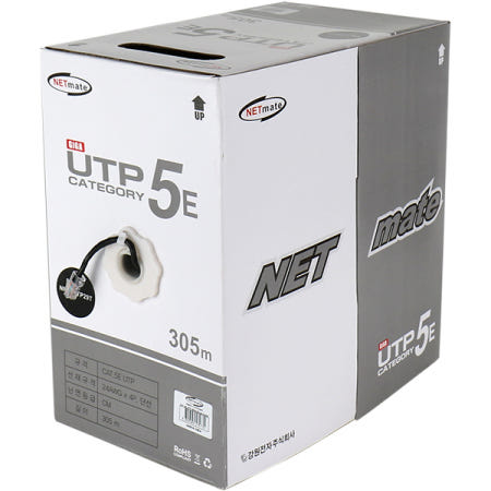 강원전자 CAT.5E UTP 케이블 305m (단선/블랙) NMC-UTP29T