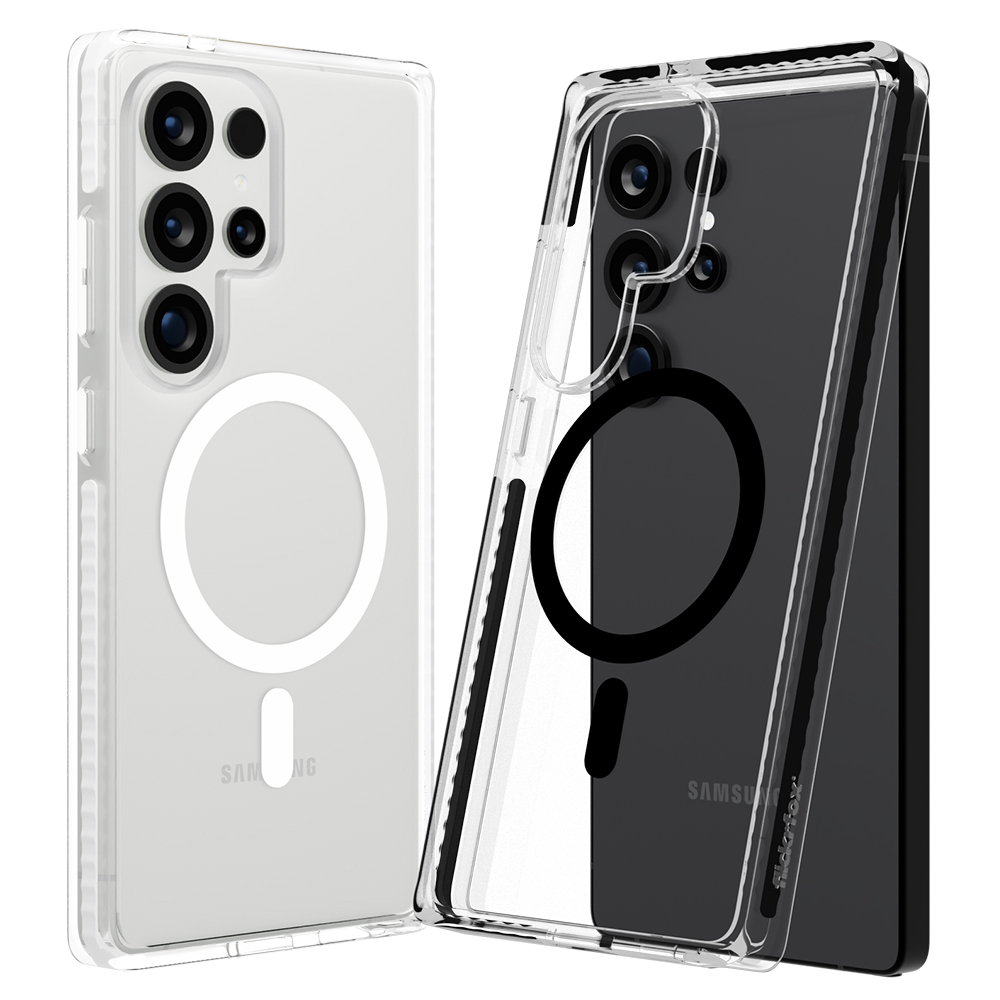 플리커폭스 갤럭시 얼티밋 맥세이프 케이스 클리어 블랙 갤럭시S25 울트라