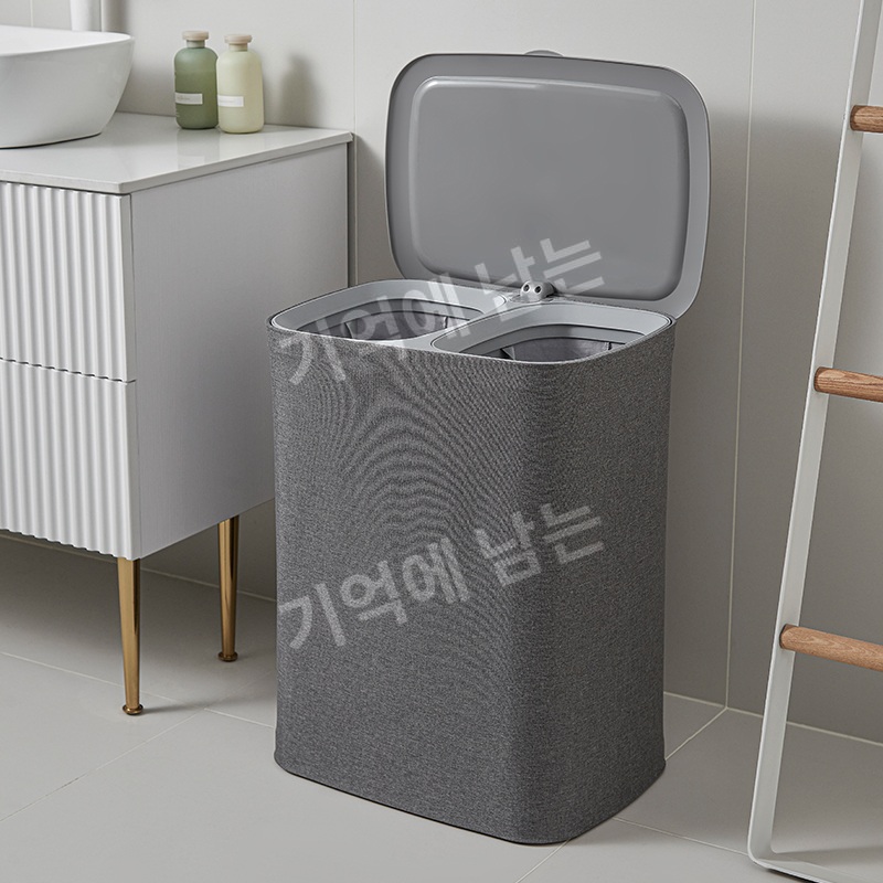 접이식 대용량 빨래바구니 공간절약 분리수납형 생활수납함 중형 50L 50리터 / 90리터 - 상품 이미지