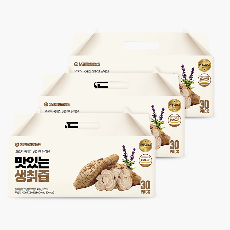 [3+1] 참앤들황토농원 맛있는 칡즙 100ml 30포, 3개