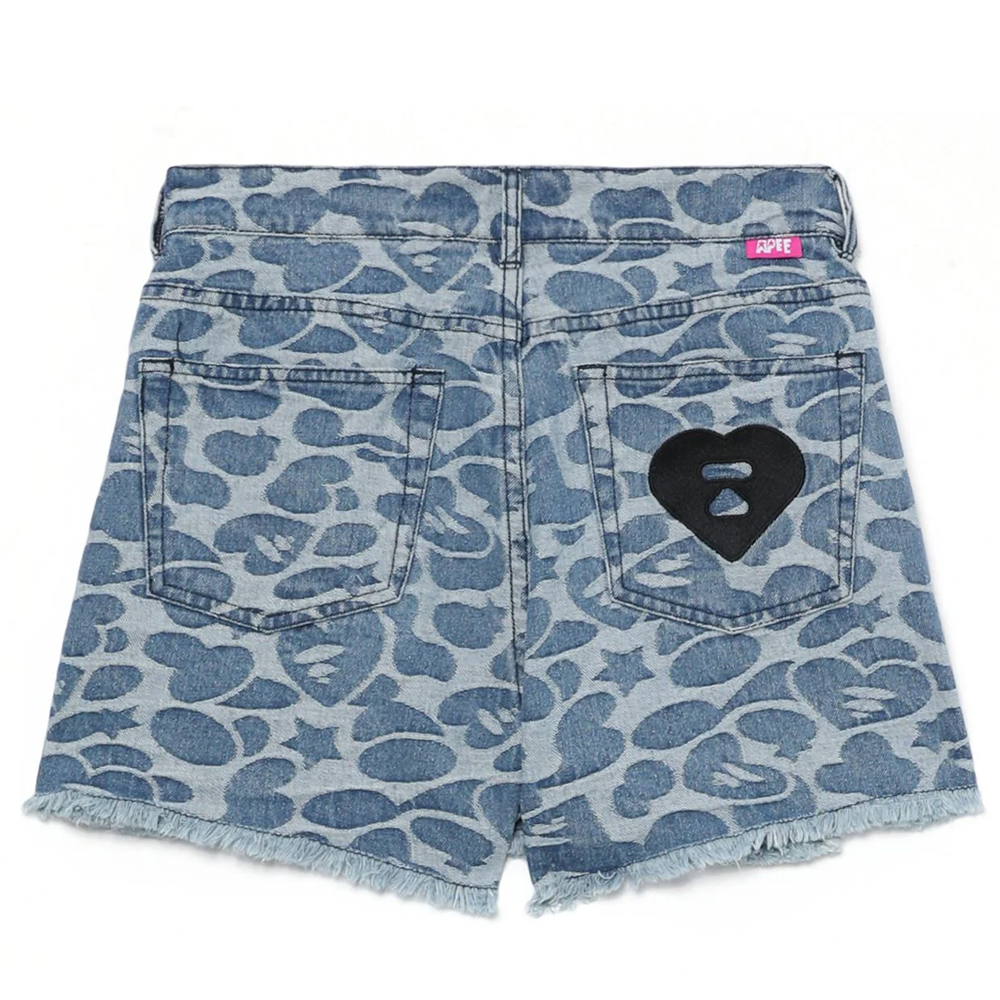 베이프 우먼즈 반바지 PATTERN DENIM PLEATED SKORT CK20-251-001 - 상세 이미지 2