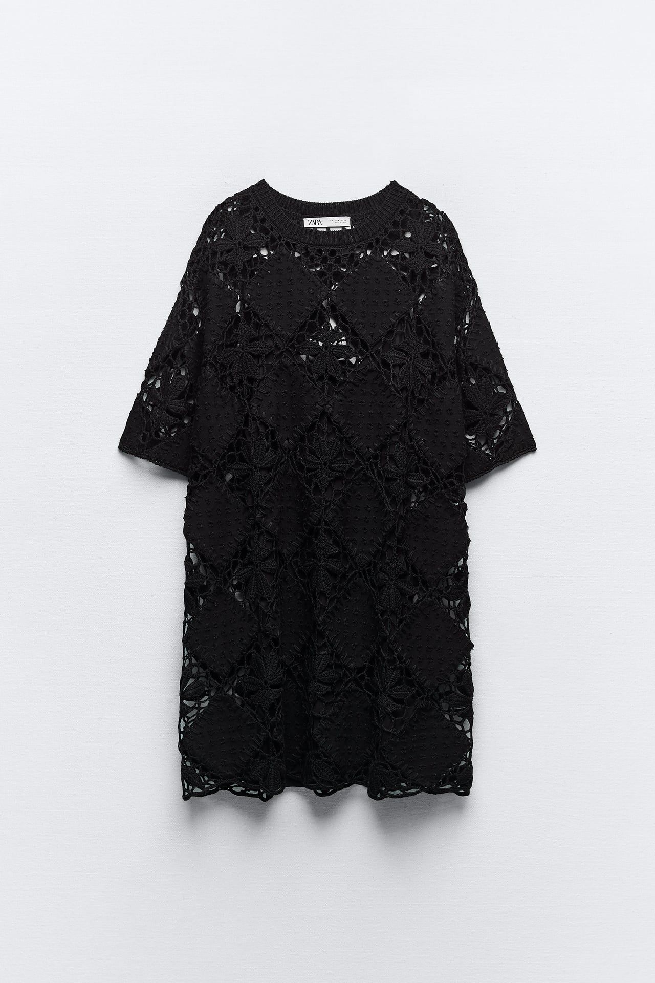 자라 크로셰 니트 원피스 X 케이트 모스 1957/012 BLACK