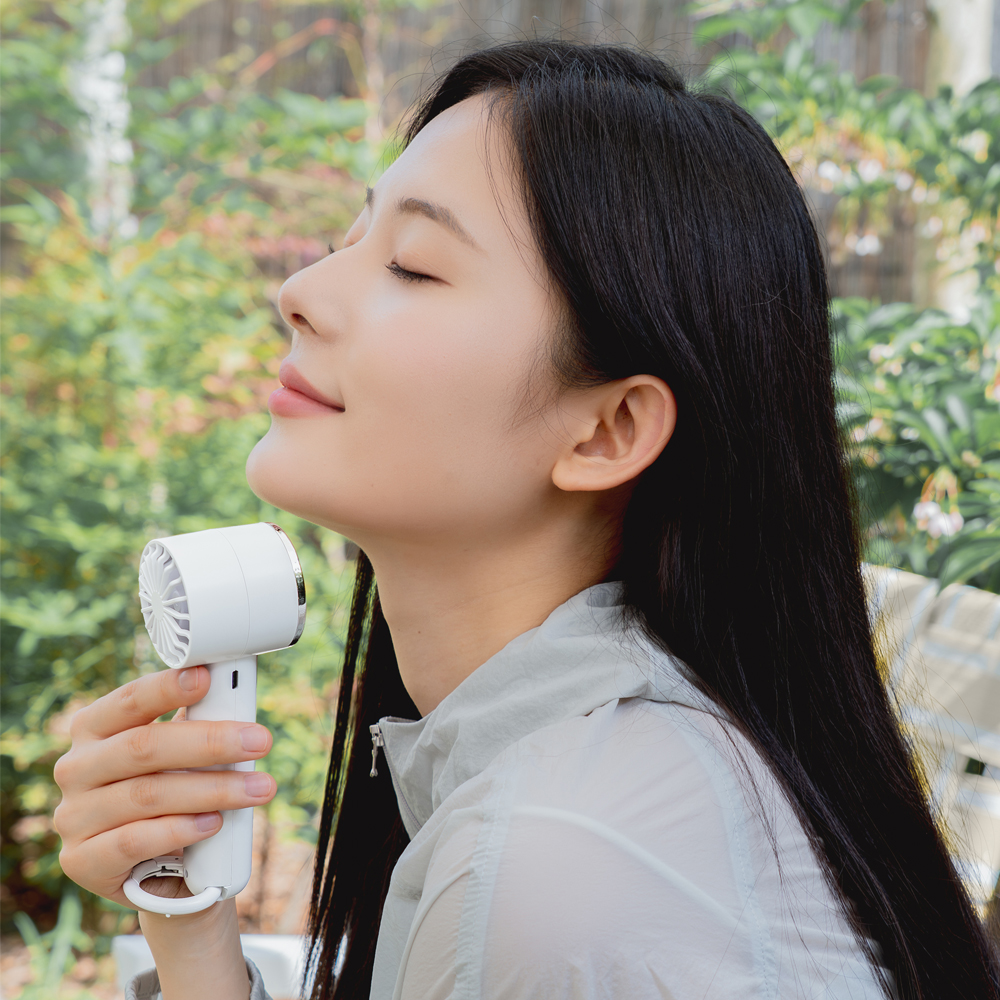 휴대용 무선 냉각 선풍기 미니 쿨링팬 손풍기 탁상용 고리형 에어릿 프로쿨 블랙 - 상세 이미지 5