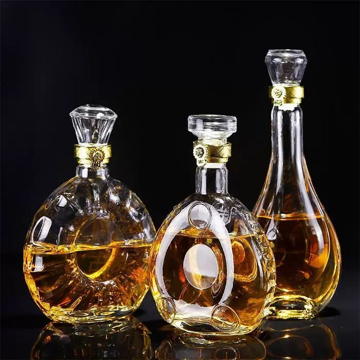 위스키병 크리스탈 유리 술병 공병 보관 양주병 SX-2 원구 500ml - 상품 이미지