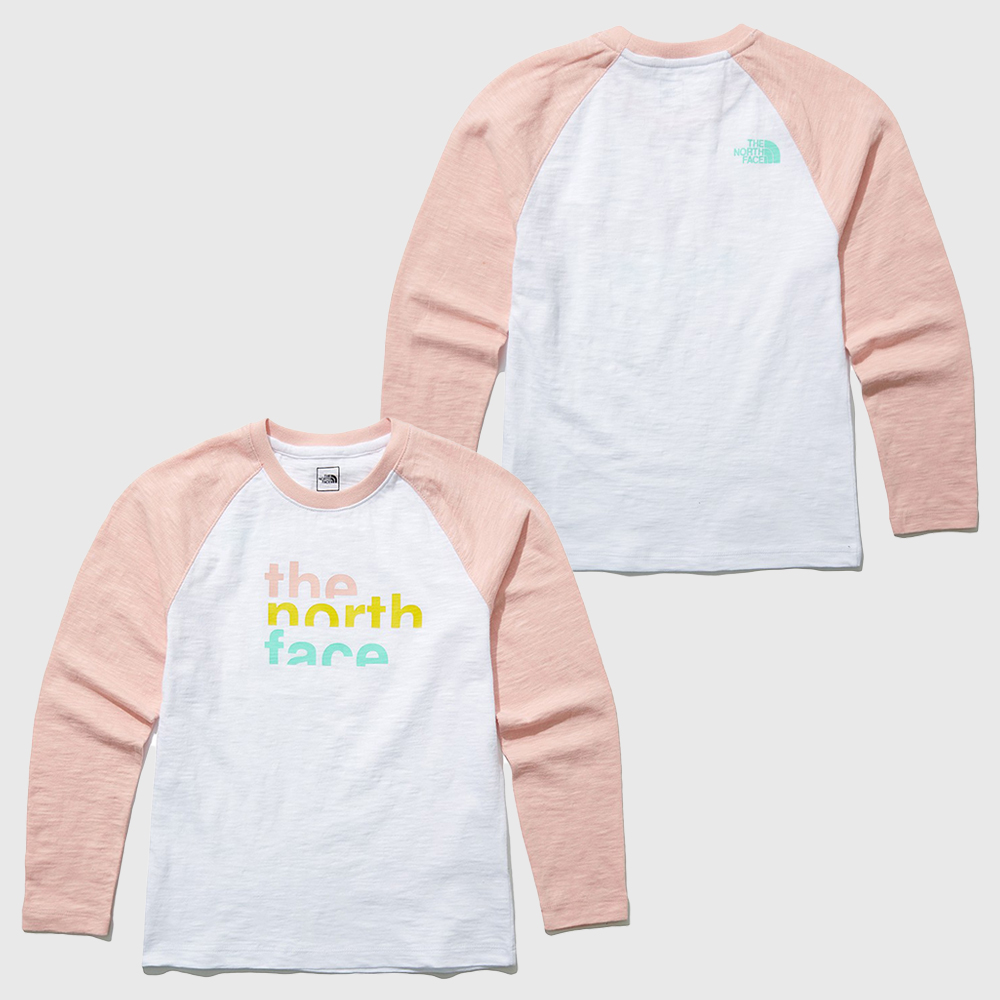 노스페이스 초등학생 긴팔티 키즈 주니어 로고 티셔츠 NT7TL50U