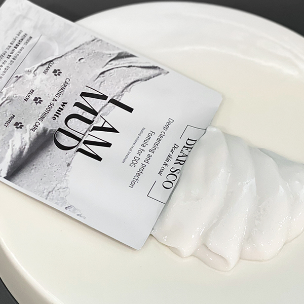 강아지 아이엠 천연 머드팩비누 마사지 저자극 팩 수분공급 화이트, 50g, 3개 - 상세 이미지 5