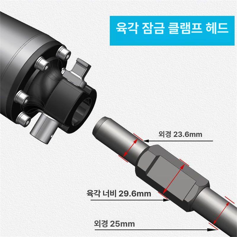함마드릴 플레이트 탬핑 땅다지기 전기망치 다목적 치즐 11미터길이의날카로운끌 기준 - 상세 이미지 2