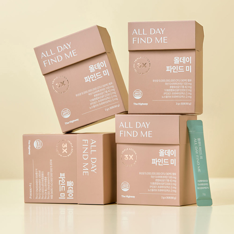 올데이 파인드 미 구강 장 뇌 특허 유산균 후코이단 노스릴리브 프로바이오틱스 (120포)