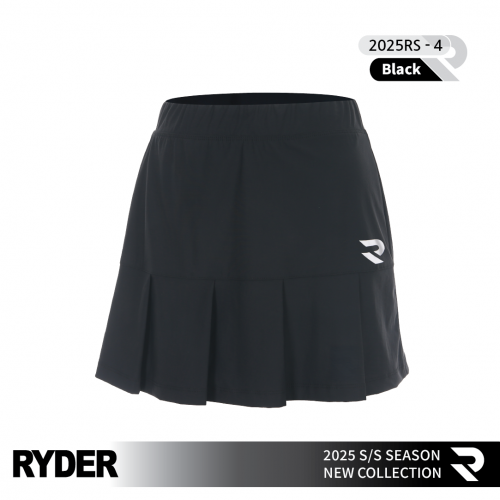 라이더 2025RS-4 BK 블랙 주름 스커트 치마 배드민턴 탁구 스쿼시 스포츠웨어 - 상세 이미지 2