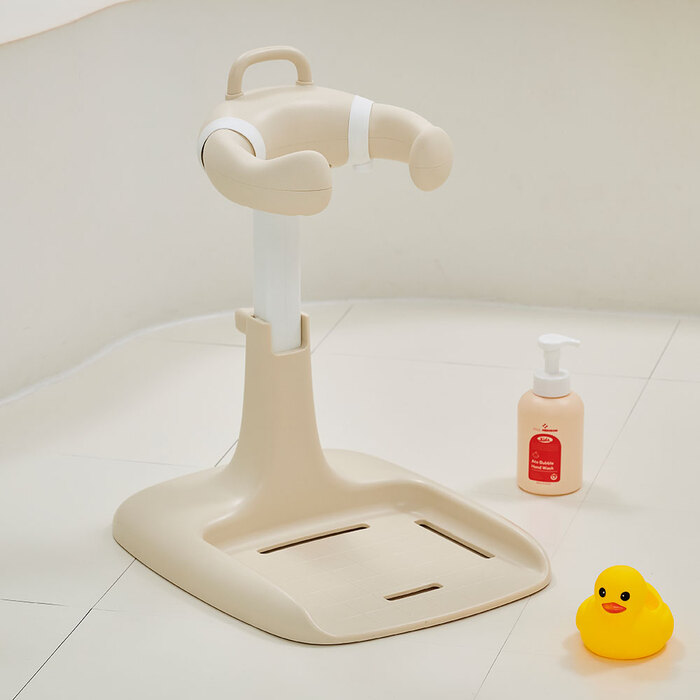 퍼기 안심 안전바 접이식 샤워 목욕핸들 워시핸들 아기비데 기저귀갈이대 크림 베이지
