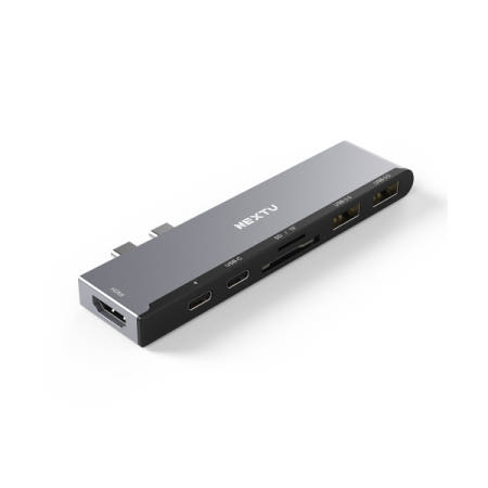 NEXTU NEXT-2275TC2-4K 듀얼 Type-C 7포트 썬더볼트3 HDMI SD USB-A,C PD충전 멀티포트