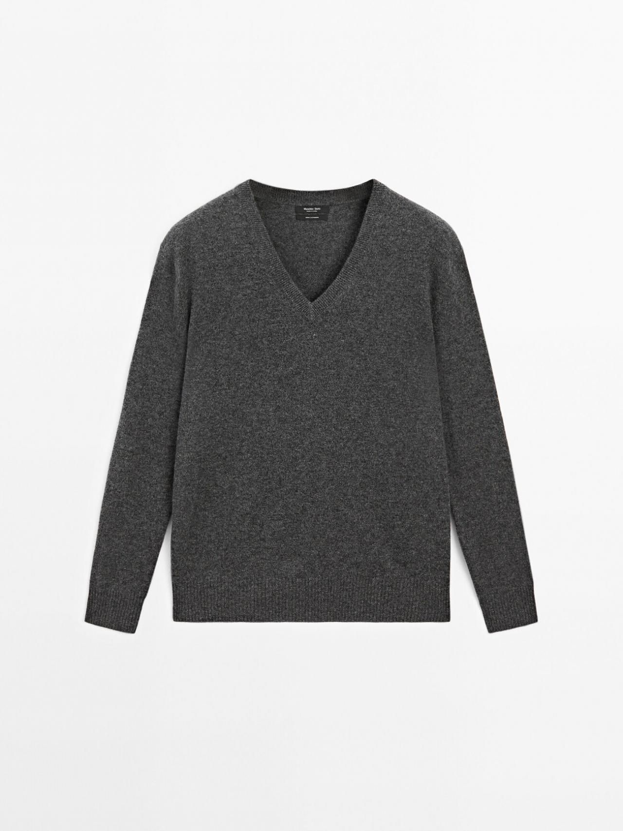 마시모두띠 캐시미어 브이넥 니트 스웨터 5605/565 MEDIUM GREY