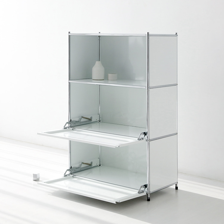 심플리  수납장 SG473 770x400x1200mm, 3단, 화이트 7511.3736 - 상세 이미지 2