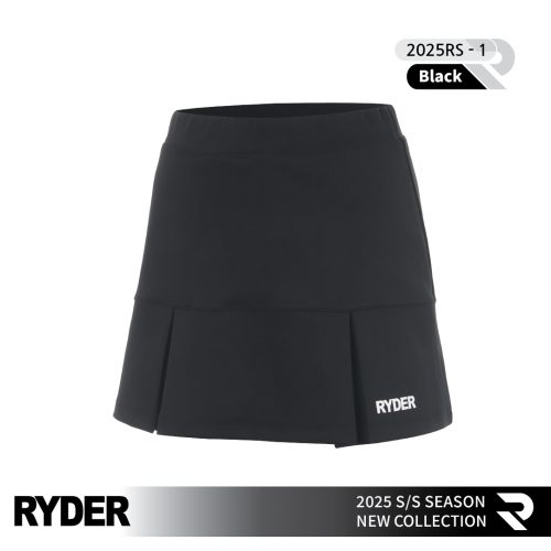 라이더 RYDER 2025RS-1 BK 블랙 스커트 치마 배드민턴 탁구 스쿼시 스포츠웨어 - 상세 이미지 2