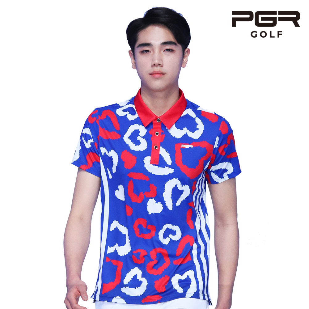pgr 골프 gt-3292 남성 골프 반팔 티셔츠 남자 골프웨어 하트 골프복 - 상세 이미지 2