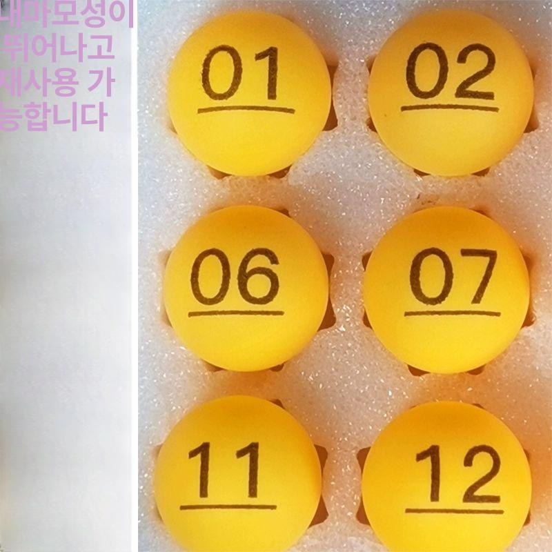 번호적힌공 경품 추첨공 베이직 추첨볼 보드게임 뽑기 컬러볼 1-100 - 상세 이미지 2
