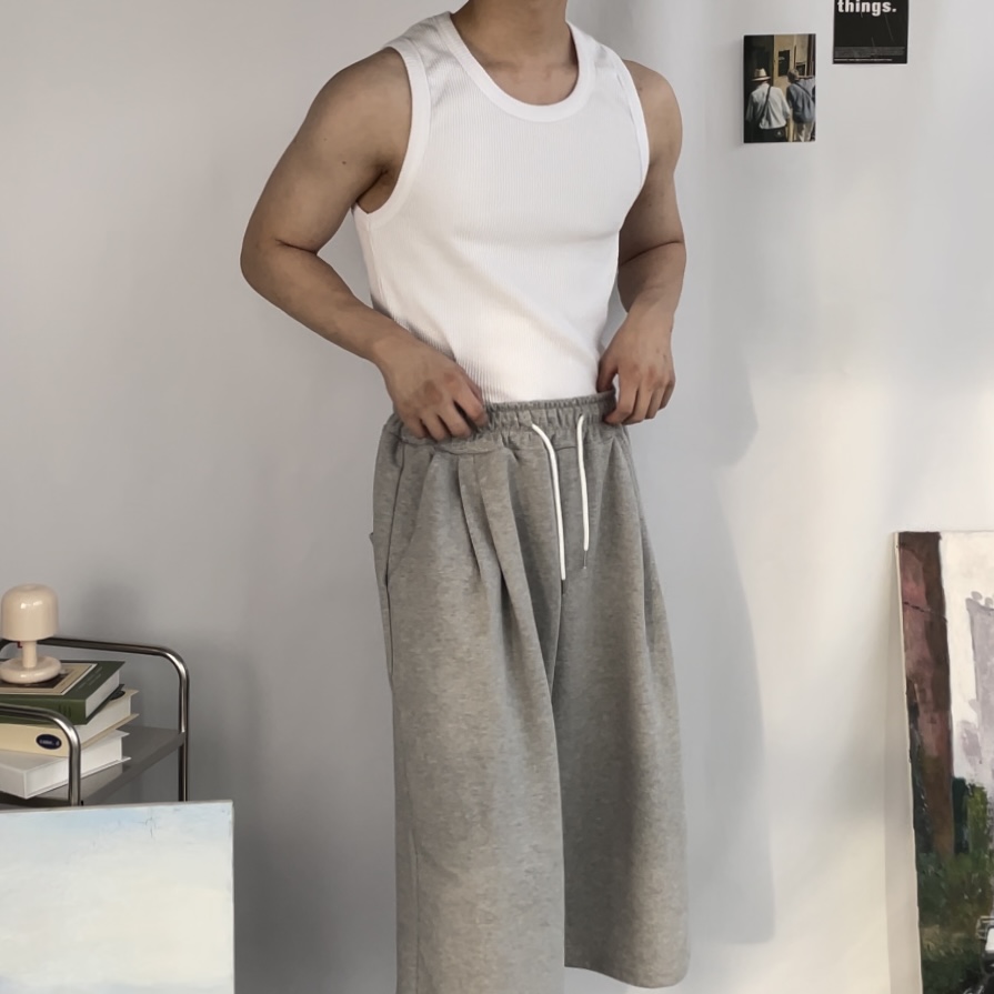 남자 여름 골지 시원한 비침없는 나시 슬리브리스 - 상세 이미지 2