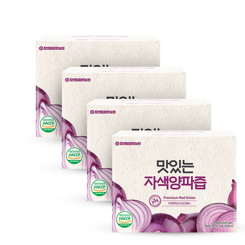 참앤들황토농원 맛있는 자색 양파즙 100ml 50포, 4개 - 상품 이미지