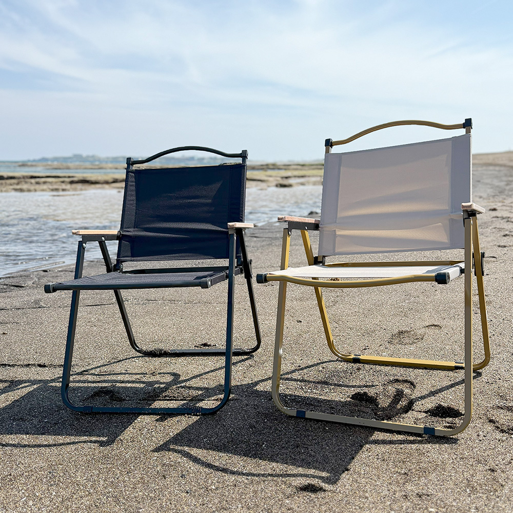 착착 접이식 폴딩 캠핑의자 로우체어 하이72cm, 모카+블랙, 2개