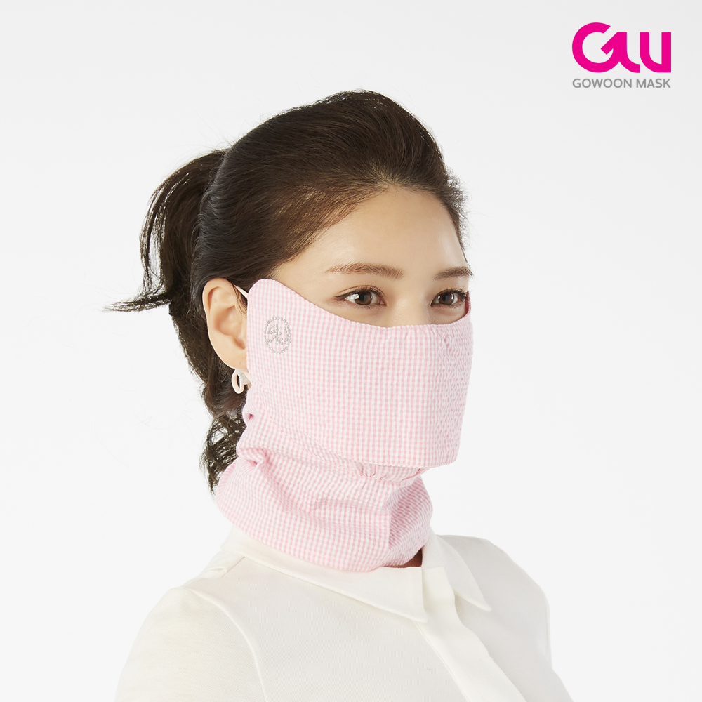 고운 자외선차단 리본지지미 마스크 골프 야외활동 자전거 등산 UV 얼굴햇빛가리개 - 상세 이미지 2