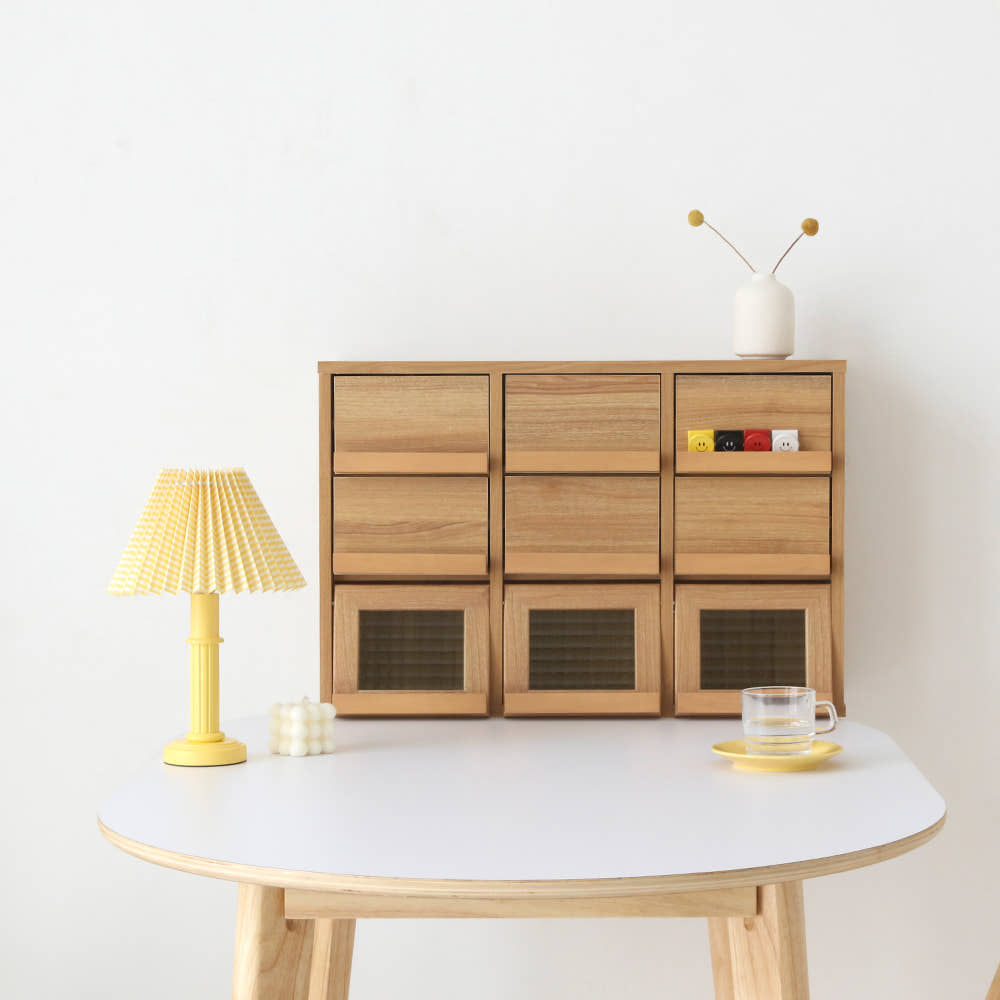 필몬 미니수납장 3문6서랍 NFM4262D 620x235x420mm, 3단, 캄포어베니어1184.5279