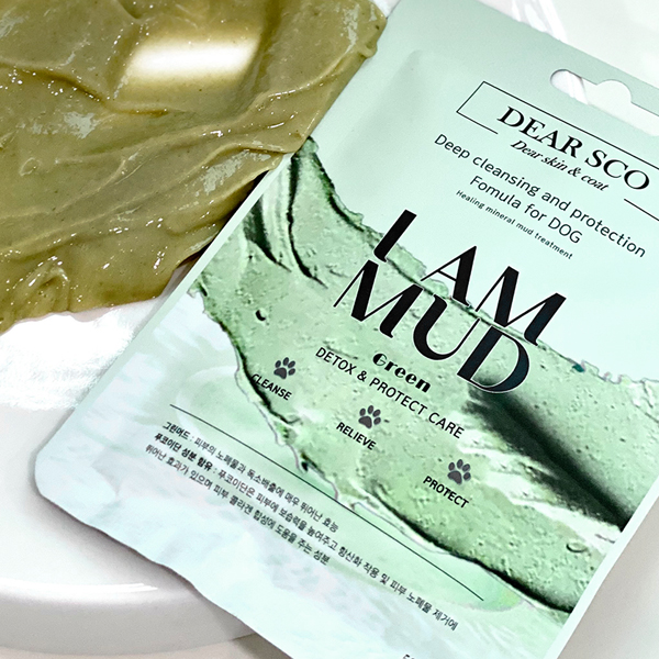 강아지 아이엠 천연 머드팩비누 마사지 저자극 팩 피부개선 그린, 50g, 3개 - 상세 이미지 4