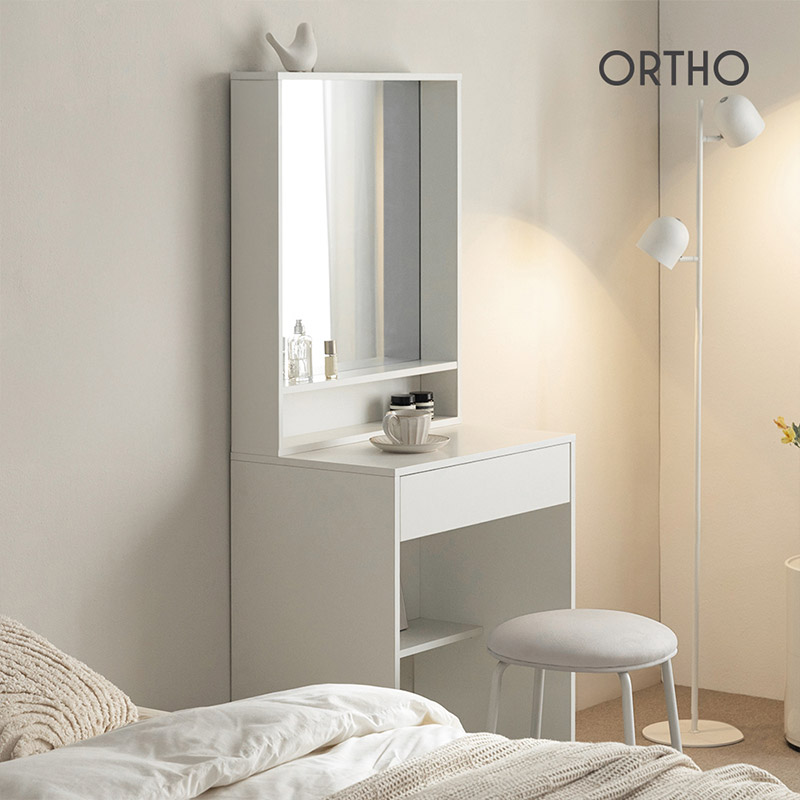 올쏘 크리미 틈새 수납 미니 화장대 거울 세트 600