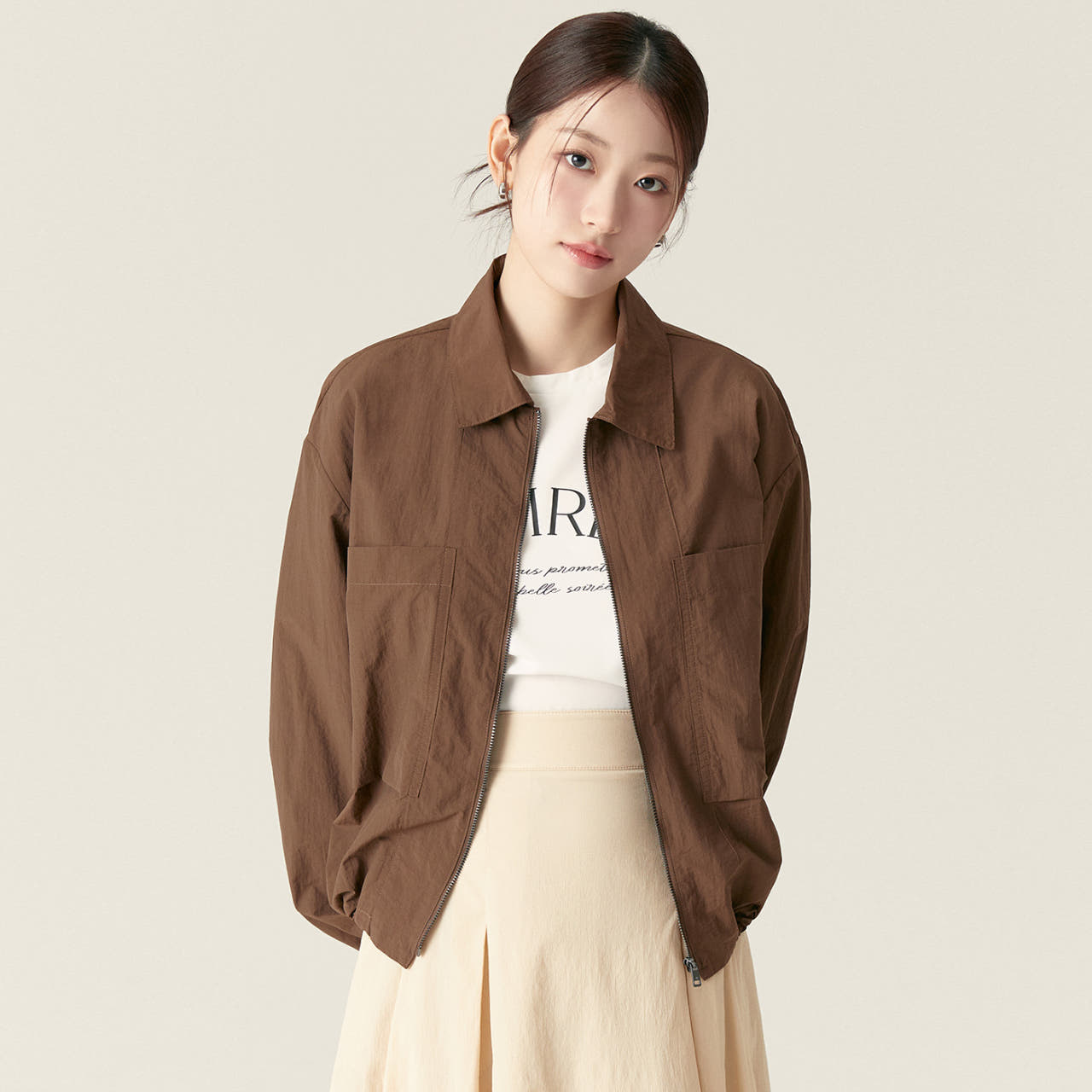 로엠 카라 집업 점퍼 RMJPF24RT1 - 상세 이미지 2
