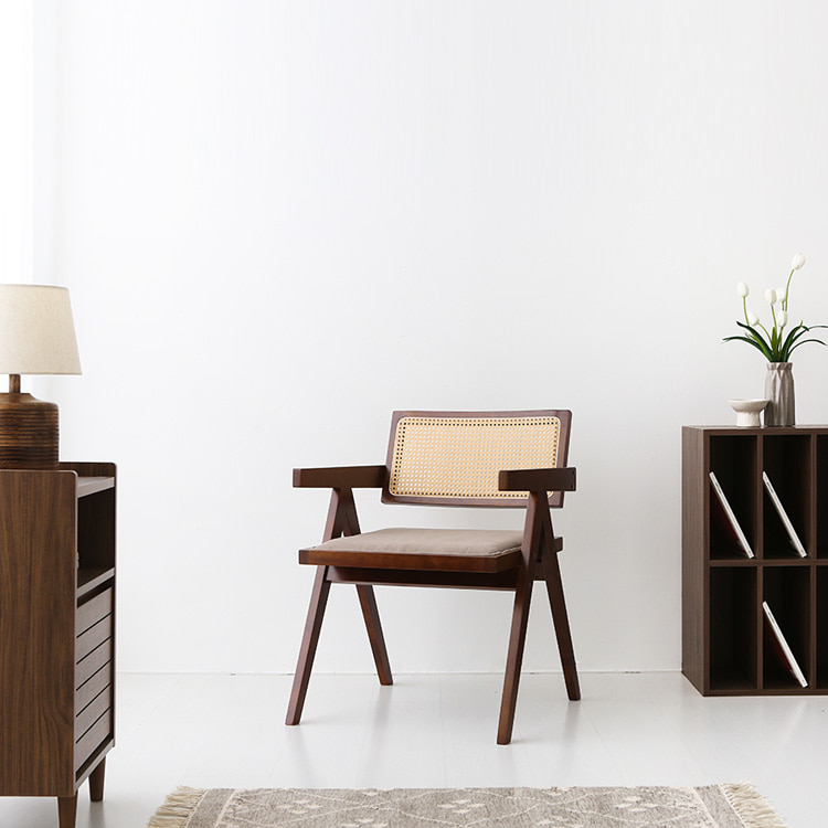 POLIM 팔걸이의자 패브릭 그레이 0846.6585