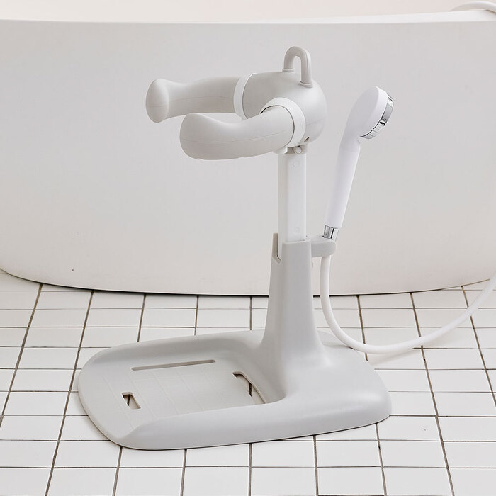 퍼기 안심 안전바 접이식 샤워 목욕핸들 워시핸들 아기비데 기저귀갈이대 크림 베이지