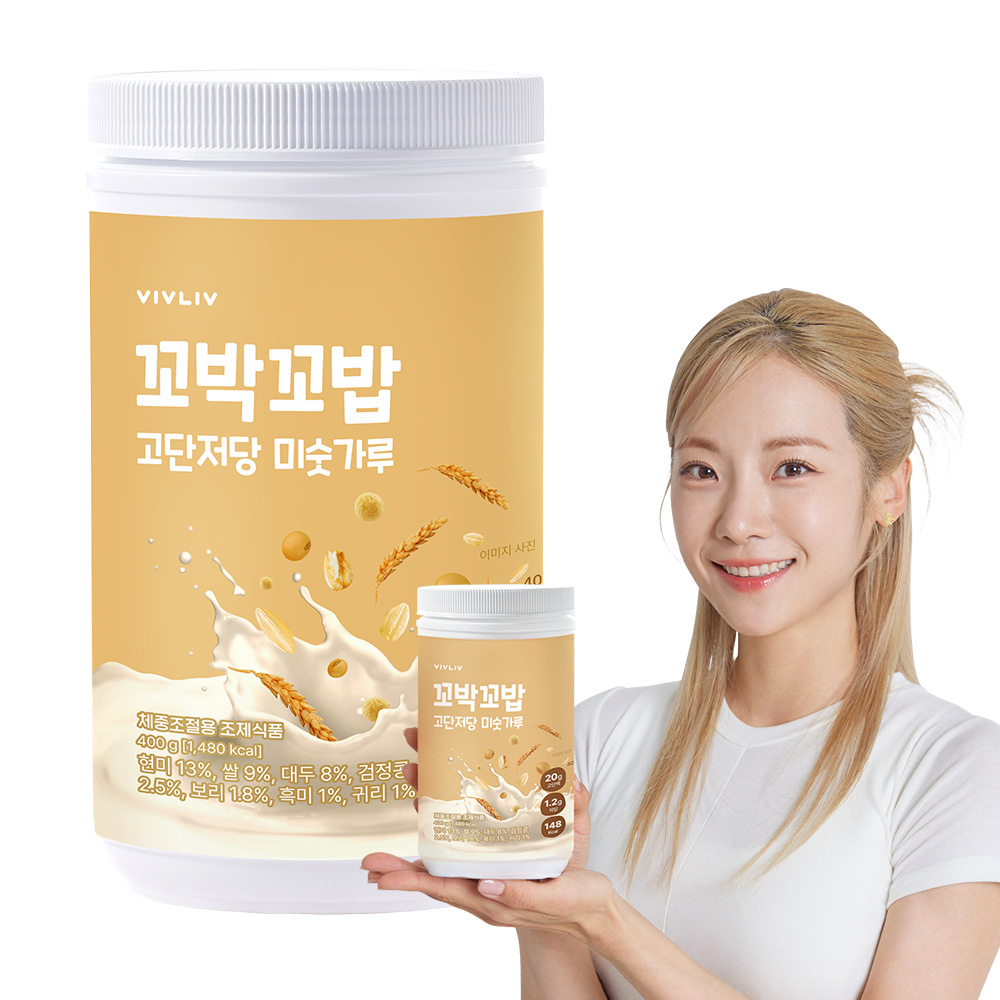 심으뜸 꼬박꼬밥 고단저당 단백질 쉐이크 대용량 미숫가루, 400g, 1개