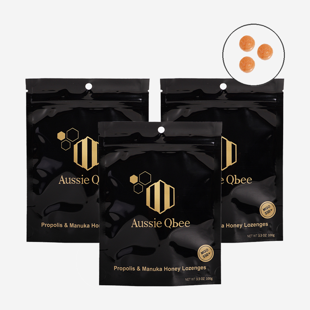 오지퀸비 프로폴리스 마누카꿀 캔디 MGO 550+ 100g, 3개 - 상품 이미지
