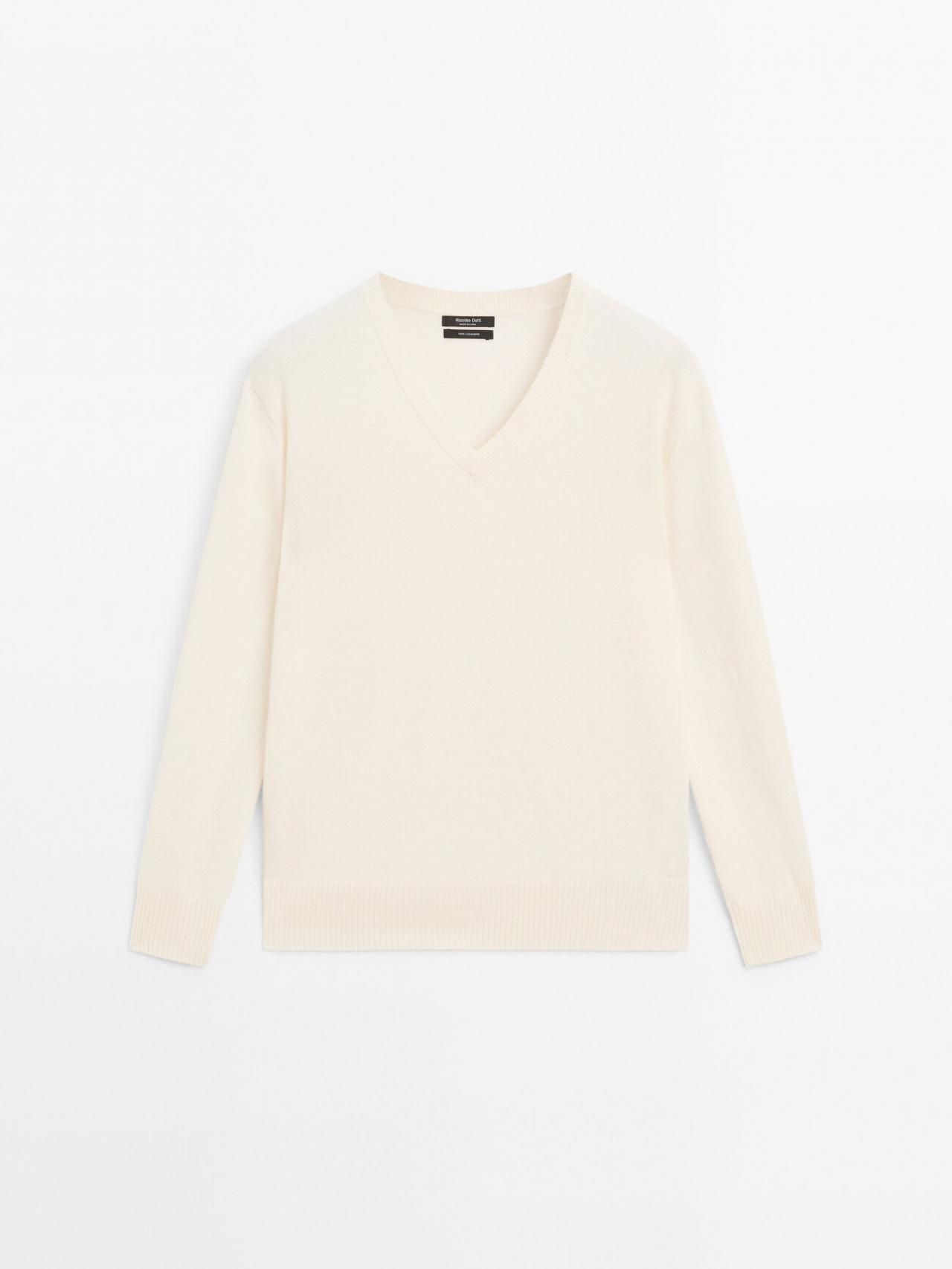 마시모두띠 캐시미어 브이넥 니트 스웨터 5605/565 CREAM