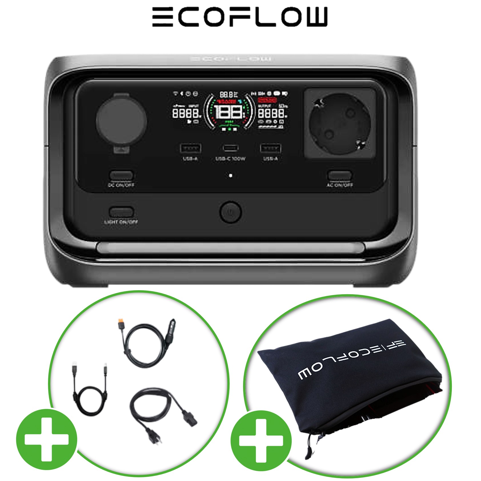 에코플로우 리버3 플러스 파워뱅크 인산철 배터리 차박 캠핑용 휴대용