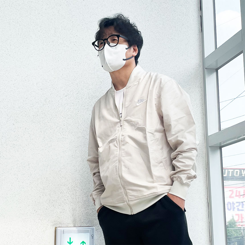 [오늘출발] 나이키 NSW 에센셜 우븐 남성 바람막이 블루종 봄버 자켓 DM6822 아이보리, L 이미지 8