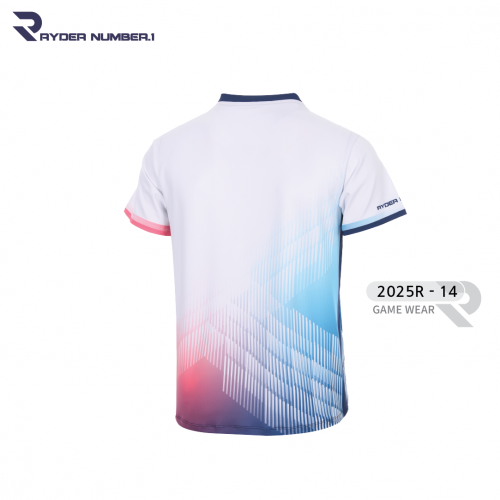 라이더 RYDER 2025R-14 경기복 남성/여성 게임웨어 반팔티 배드민턴 탁구 스쿼시 스포츠의류 - 상세 이미지 2