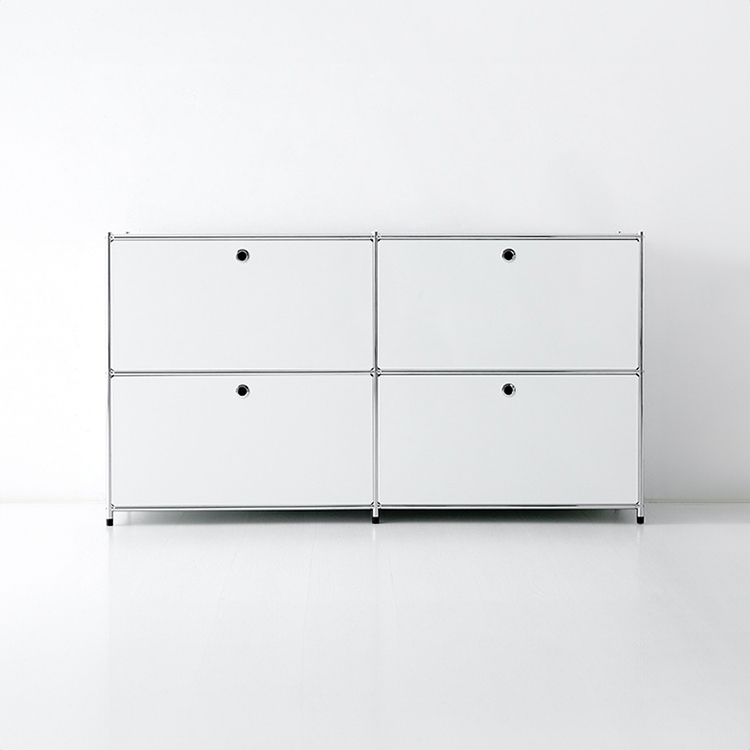 모듈가구 심플리 2x2 수납장 4문 BC018 152x40x82, 2단, 화이트 5930.0421