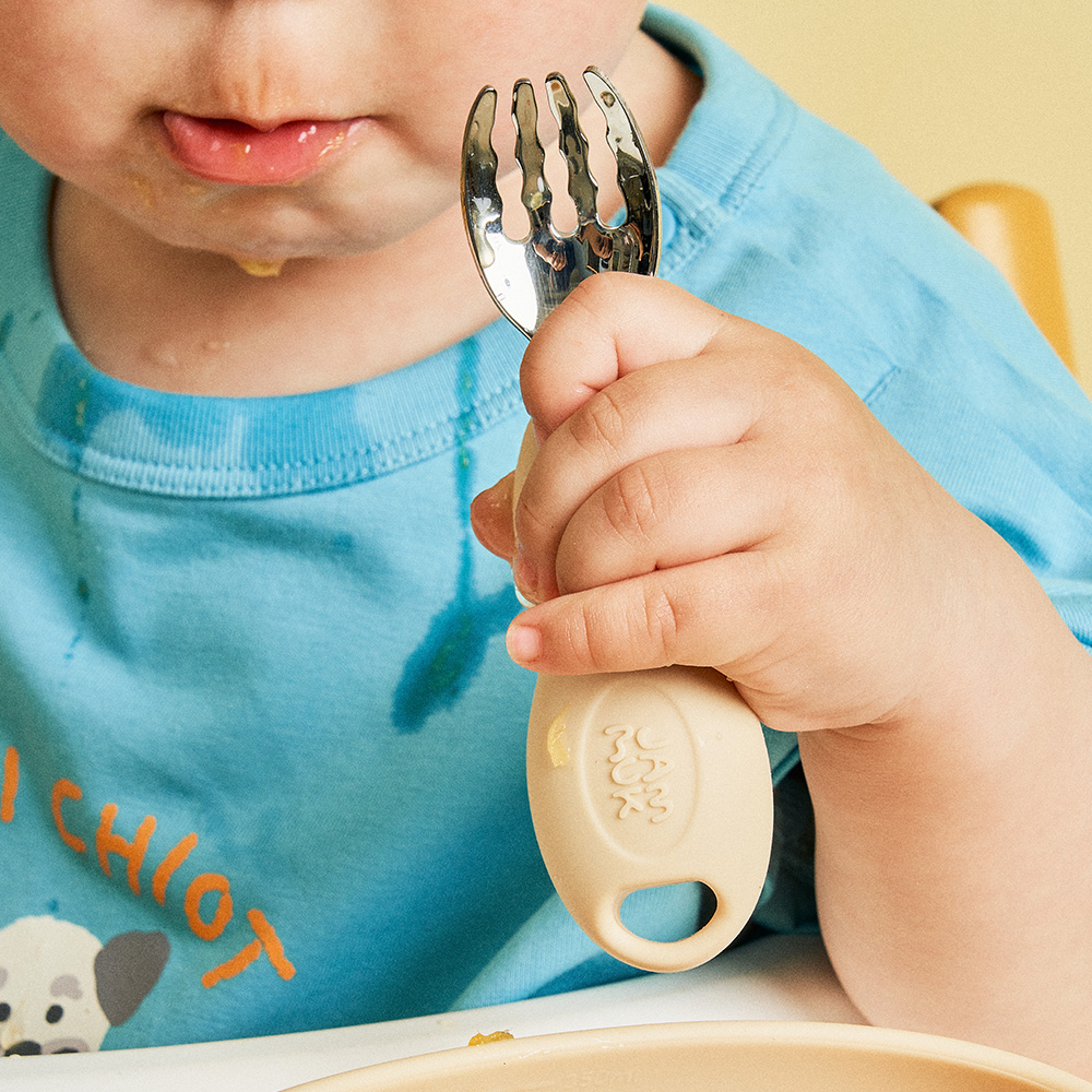 잼먹 스텐 이유식스푼 포크 케이스세트 자기주도 아기 숟가락 수저