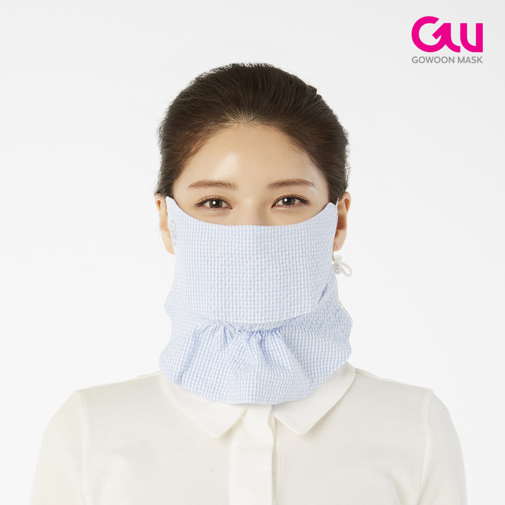 고운 L 지지미 마스크 자외선차단 골프 야외활동 자전거 등산 UV 얼굴햇빛가리개 - 상세 이미지 2