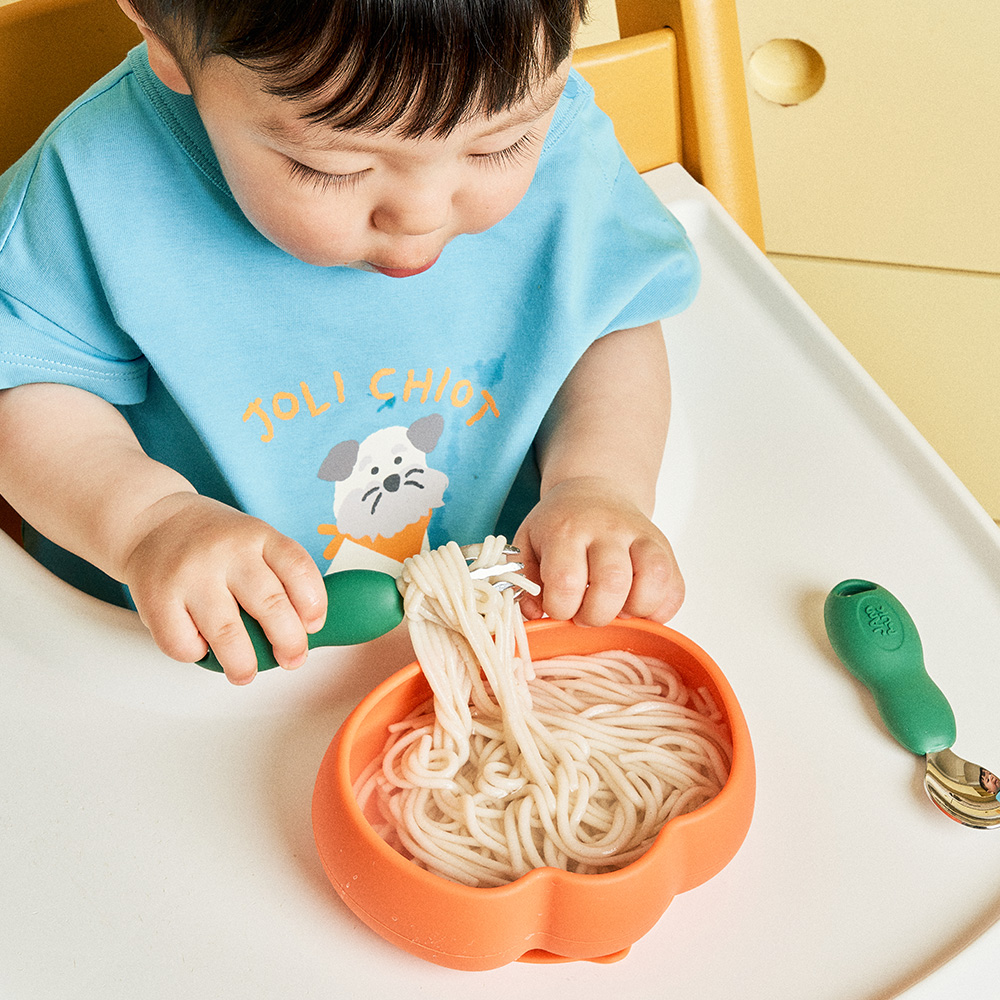 잼먹 스텐 이유식스푼 포크 케이스세트 자기주도 아기 숟가락 수저