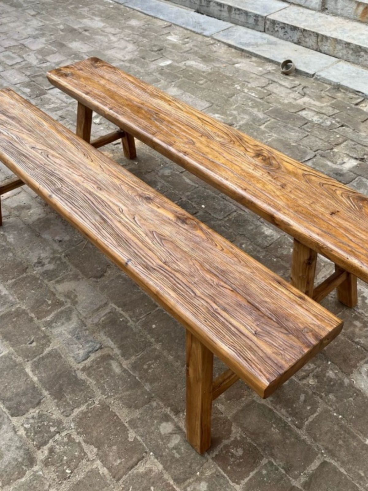 롱스툴 인테리어 벤치 고재벤치 우드 야외고목의자 카페 옛날 50x26x45 - 상세 이미지 2