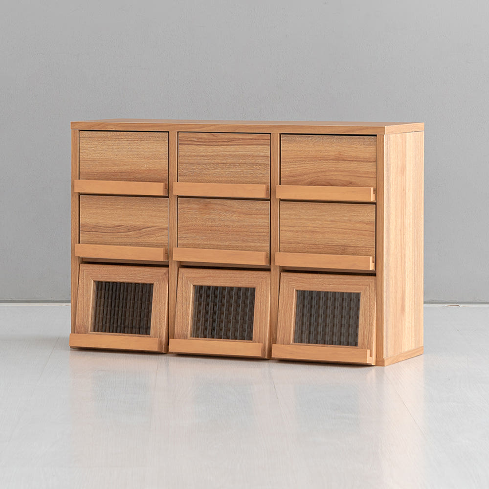 필몬 미니수납장 3문6서랍 NFM4262D 620x235x420mm, 3단, 캄포어베니어1184.5279
