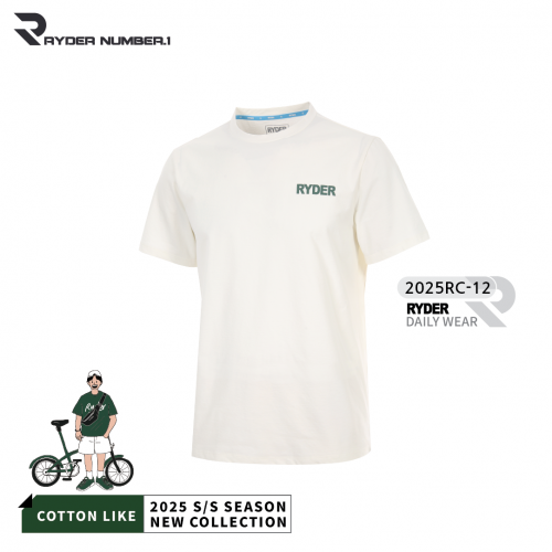 라이더 RYDER 2025RC-12 코튼라이크 남여공용 반팔티셔츠 배드민턴 복 탁구 스쿼시 스포츠의류 - 상세 이미지 2