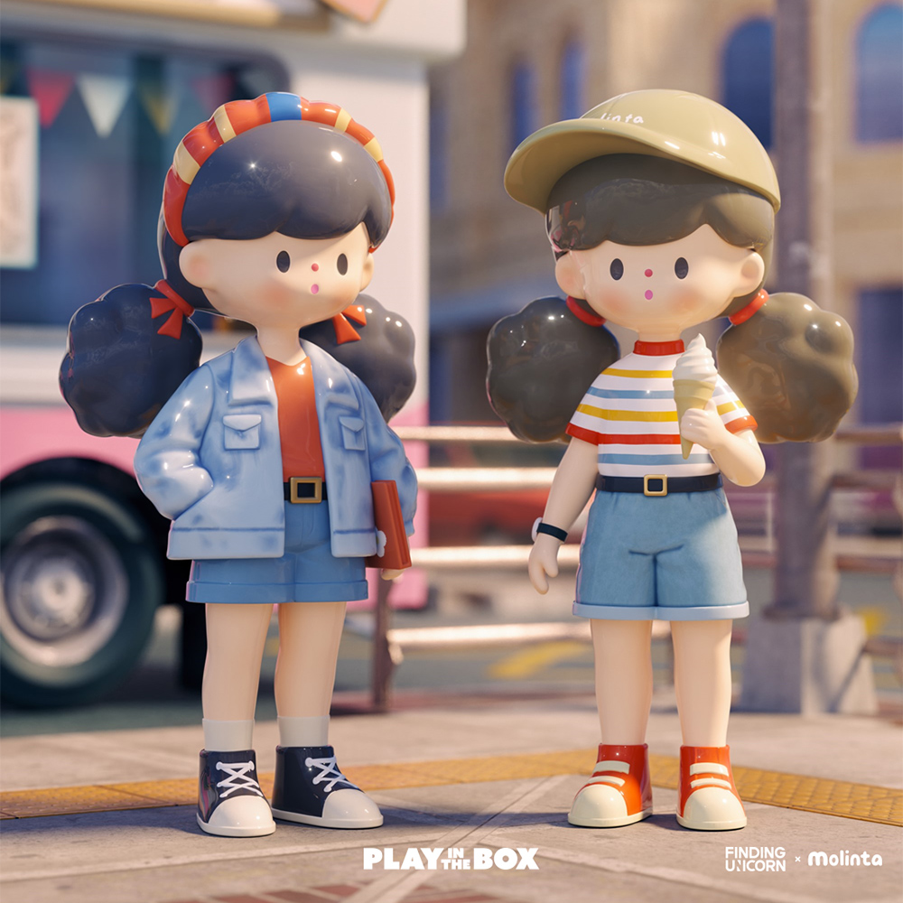 [플레이인더박스] 몰린타 레트로 걸스 시리즈 랜덤피규어