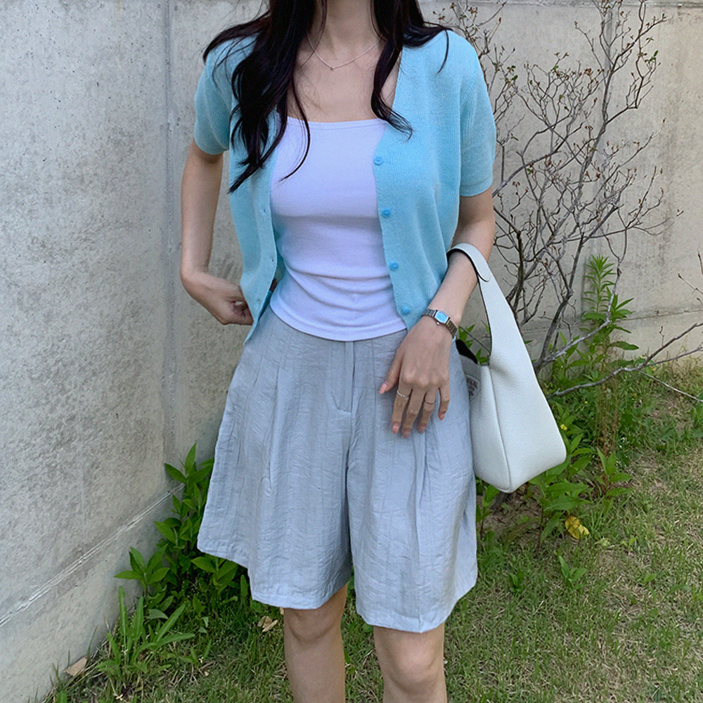 이나치 린넨 하프 팬츠 - 상세 이미지 5