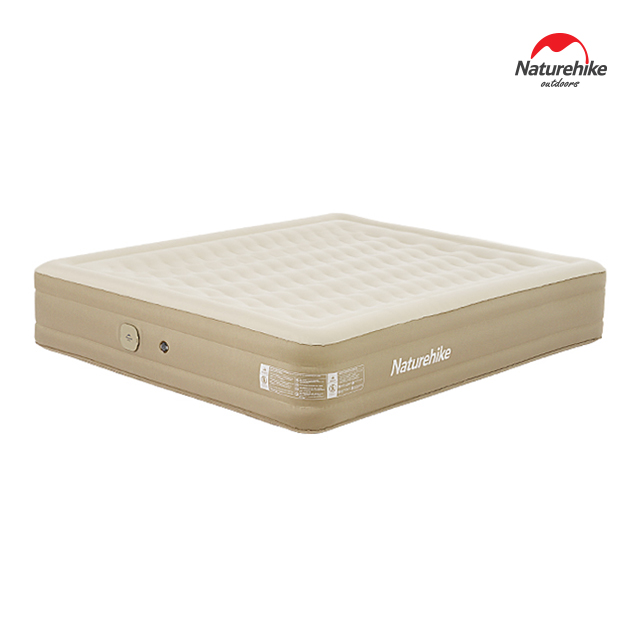 네이처하이크 C36 에어 매트 펌프 내장형 휴대용 침대 트리플(205x180), 36cm, 베이지