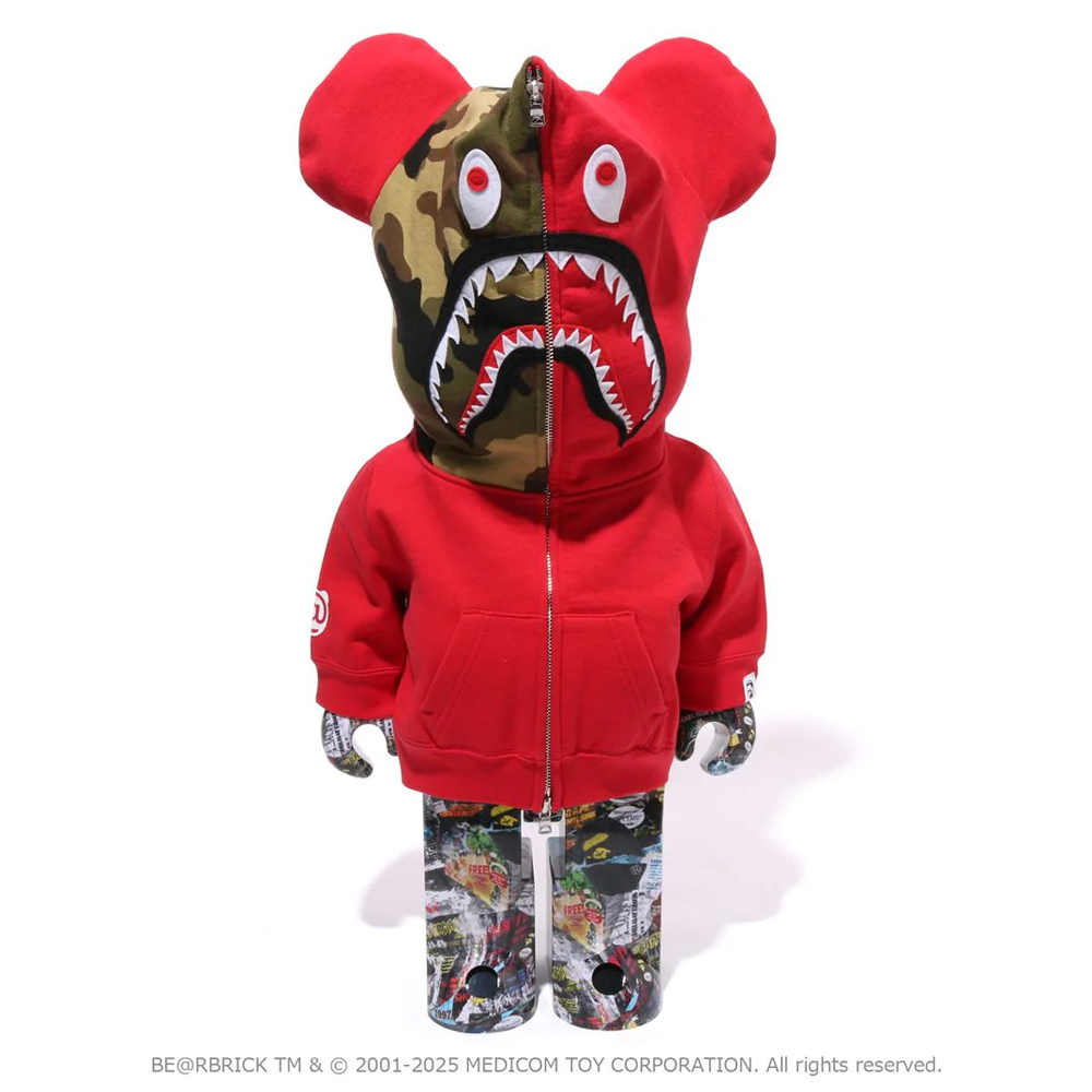 베이프 베어브릭 LEGACY CAMO SHARK BE@RBRICK 1000% 4월 신상 1K73-185-904 - 상세 이미지 4