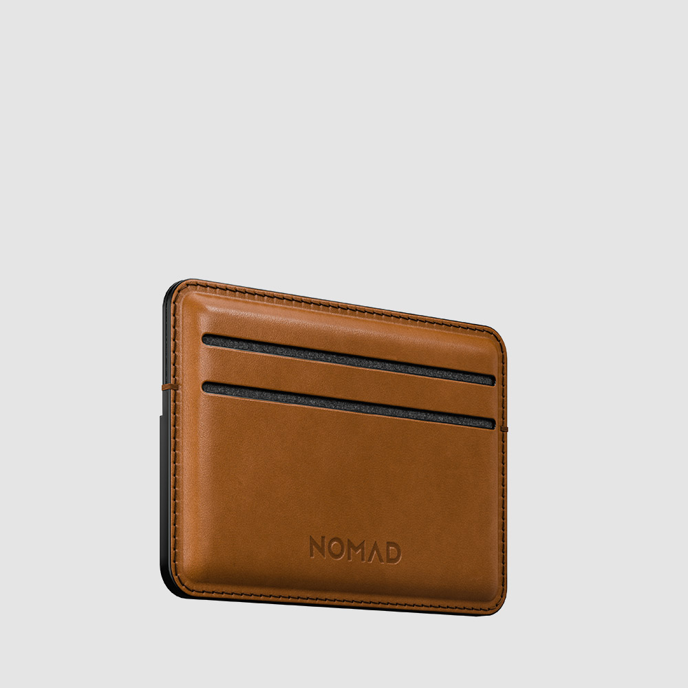 노마드 베지터블 가죽 카드 명함 지갑 잉글리쉬 탄