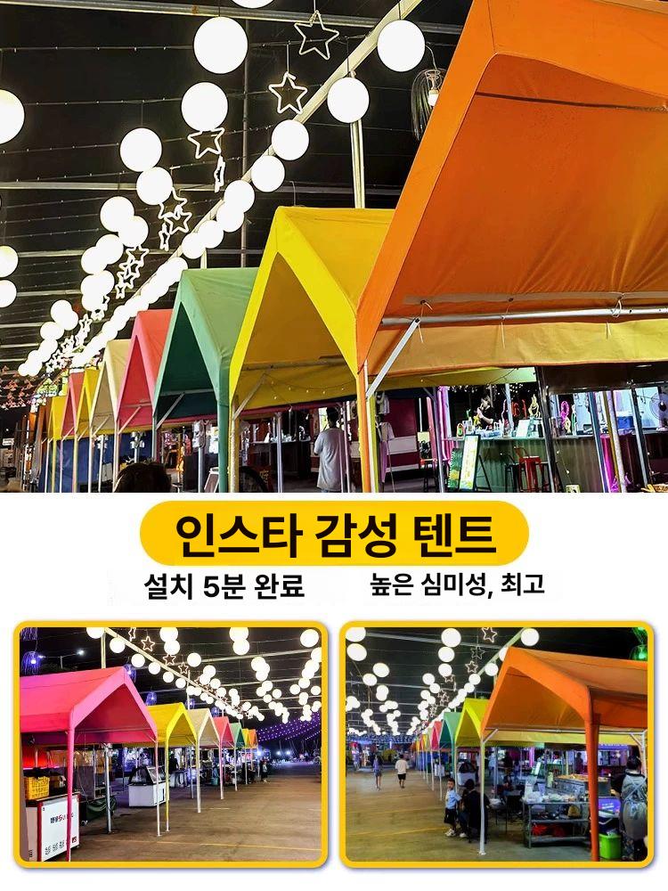 야외 주차장 파고라 그늘막 차고지 차양막 비막이 2Mx2M 미백 - 상세 이미지 2