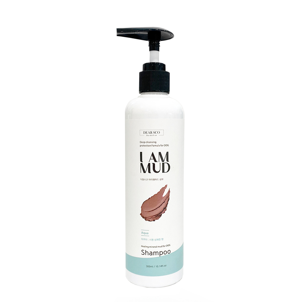 강아지 아이엠 천연 머드팩비누 마사지 저자극 샴푸 아쿠아(상쾌한향), 300ml, 1개 - 상품 이미지